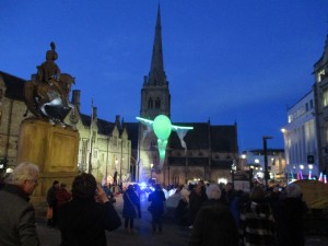 Les Lumineoles at Durham Market Place (Durham Lumiere 2015)