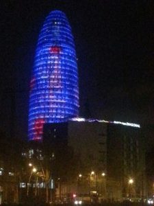 The Agbar Tower at Night