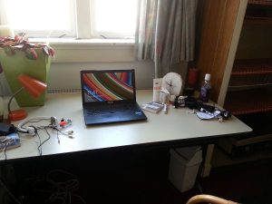 laptop computer on desk