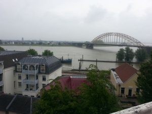 River Waal and Waalbrug Bridge in Nijmegen