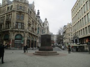 Statue and Architecture in Antwerp, Belgium
