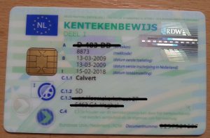 Dutch Kentekenbewijs