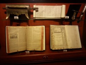 Jewish Texts displayed at the Palace of the Lost in Granada Spain
