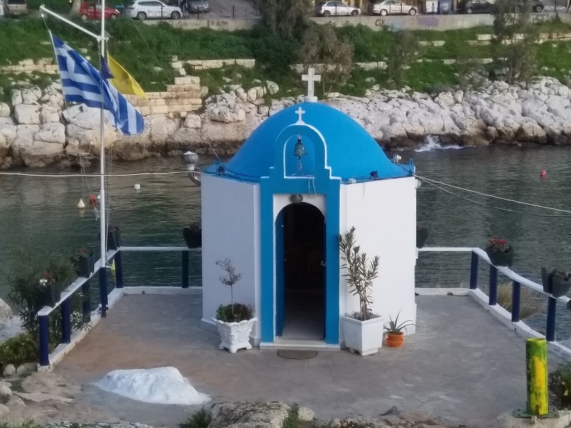 Small Greek Church Near the Sea