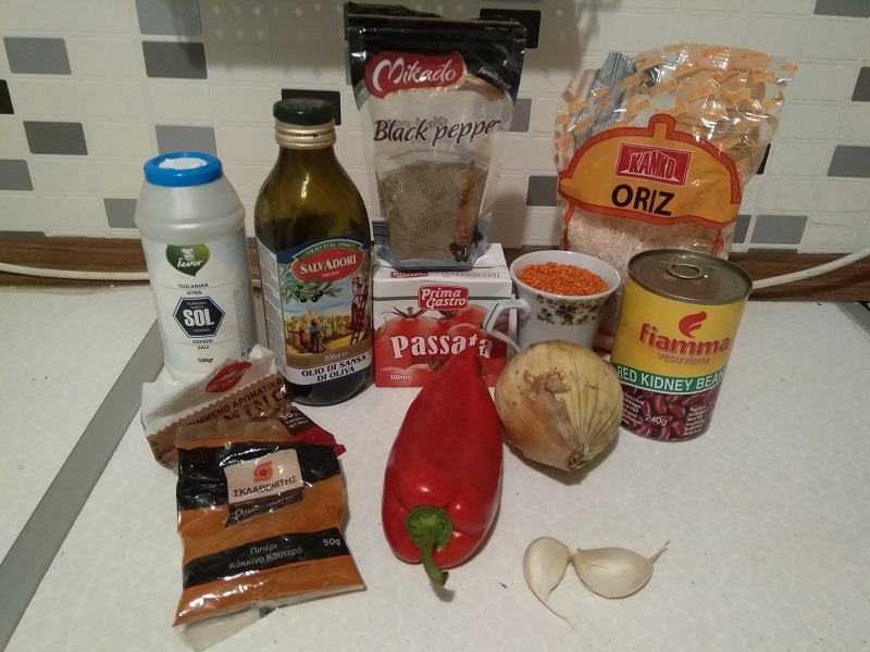 Lentil Chili Ingredients