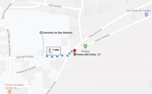 Map: Convento san Antonio to the Edificio Ferrocarril