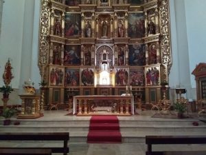 The Altarpiece at the Iglesia de Santa María de Magdalena is a replica