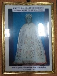 Picture of the original statue of Notre Dame de Pennacorn