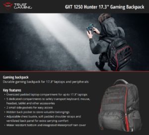 Specs (Trust Gaming Backpack)