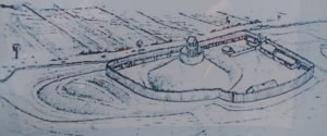 Artist's Representation of Bishopton Castle (Taken from the Information Board on the Site