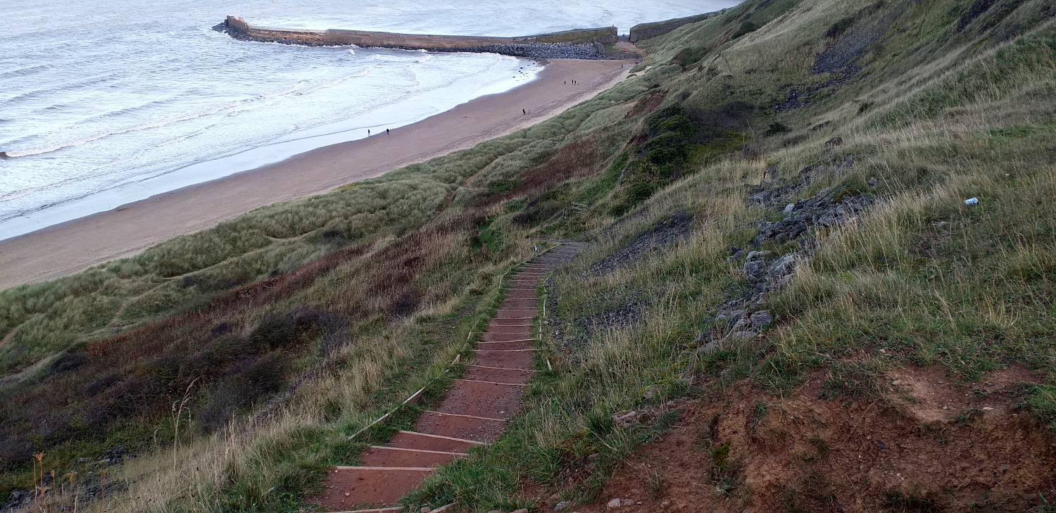 Steps Leading Down to the Beach at Skinningrove