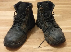 Pair of X-Hiking Hiking Boots after 2 year's of infrequent use