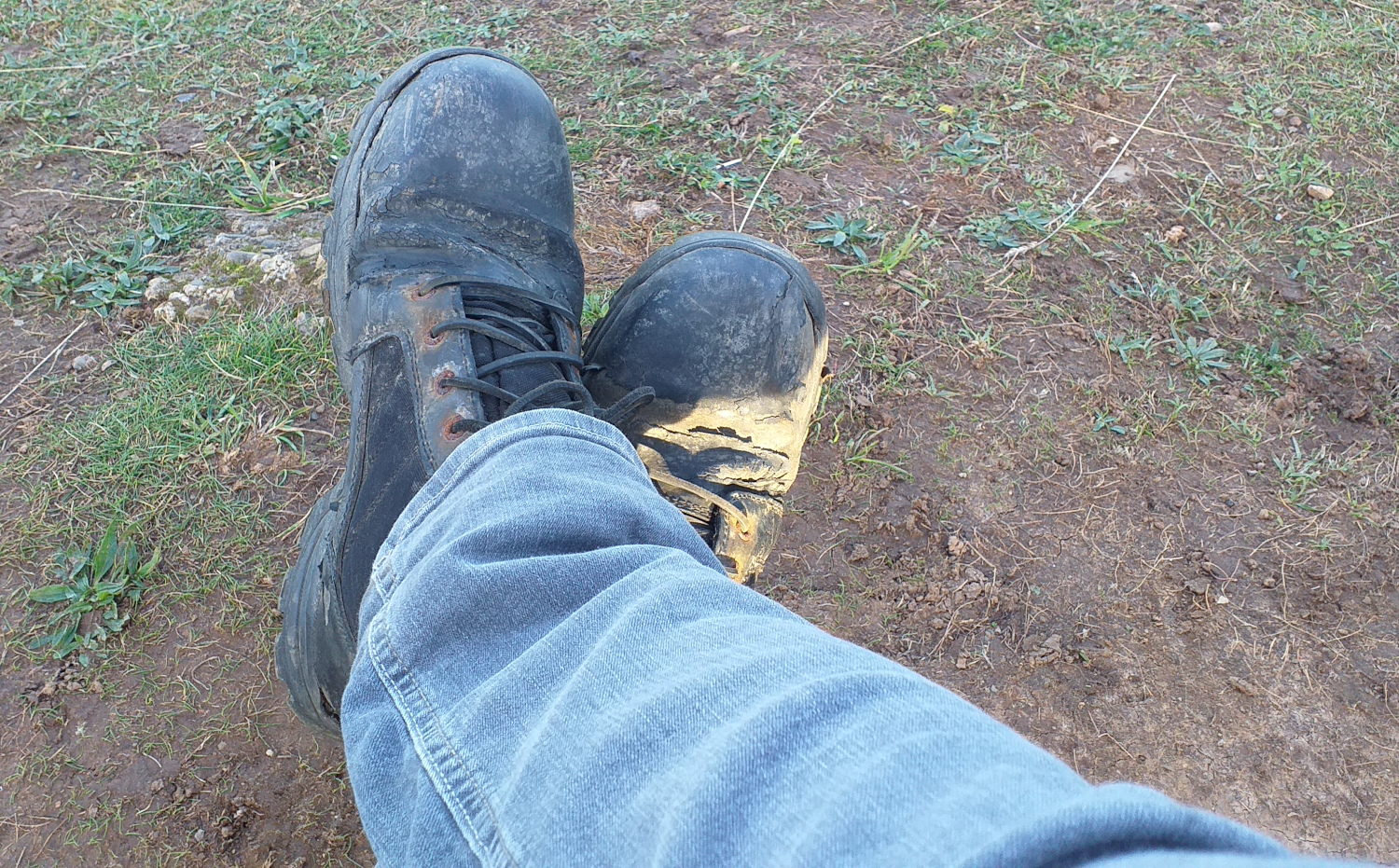 This is what my 2-year-old X-Hiking hiking boots looked like on their last outing.