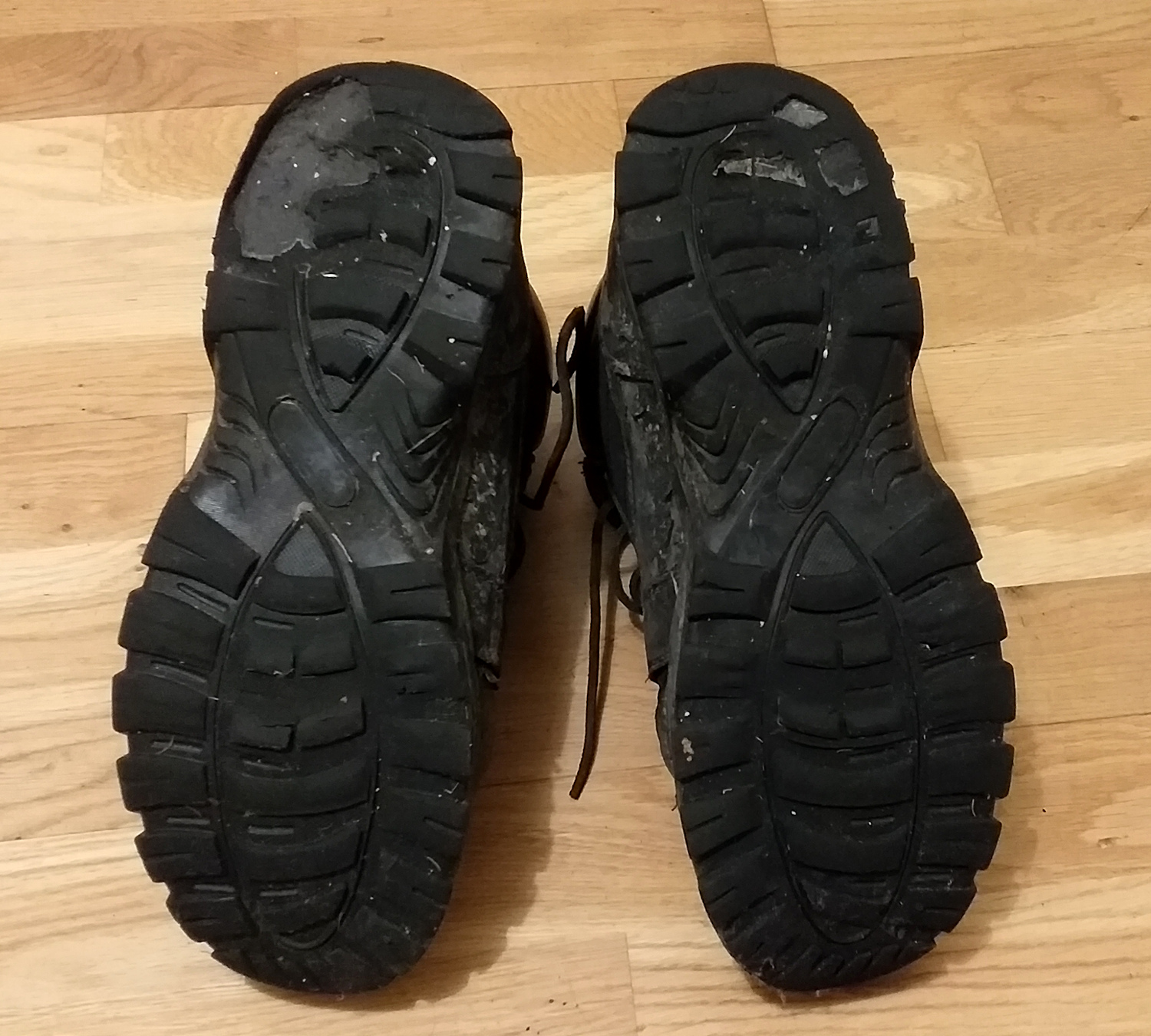 What the soles look like after 2 years of intermittent use